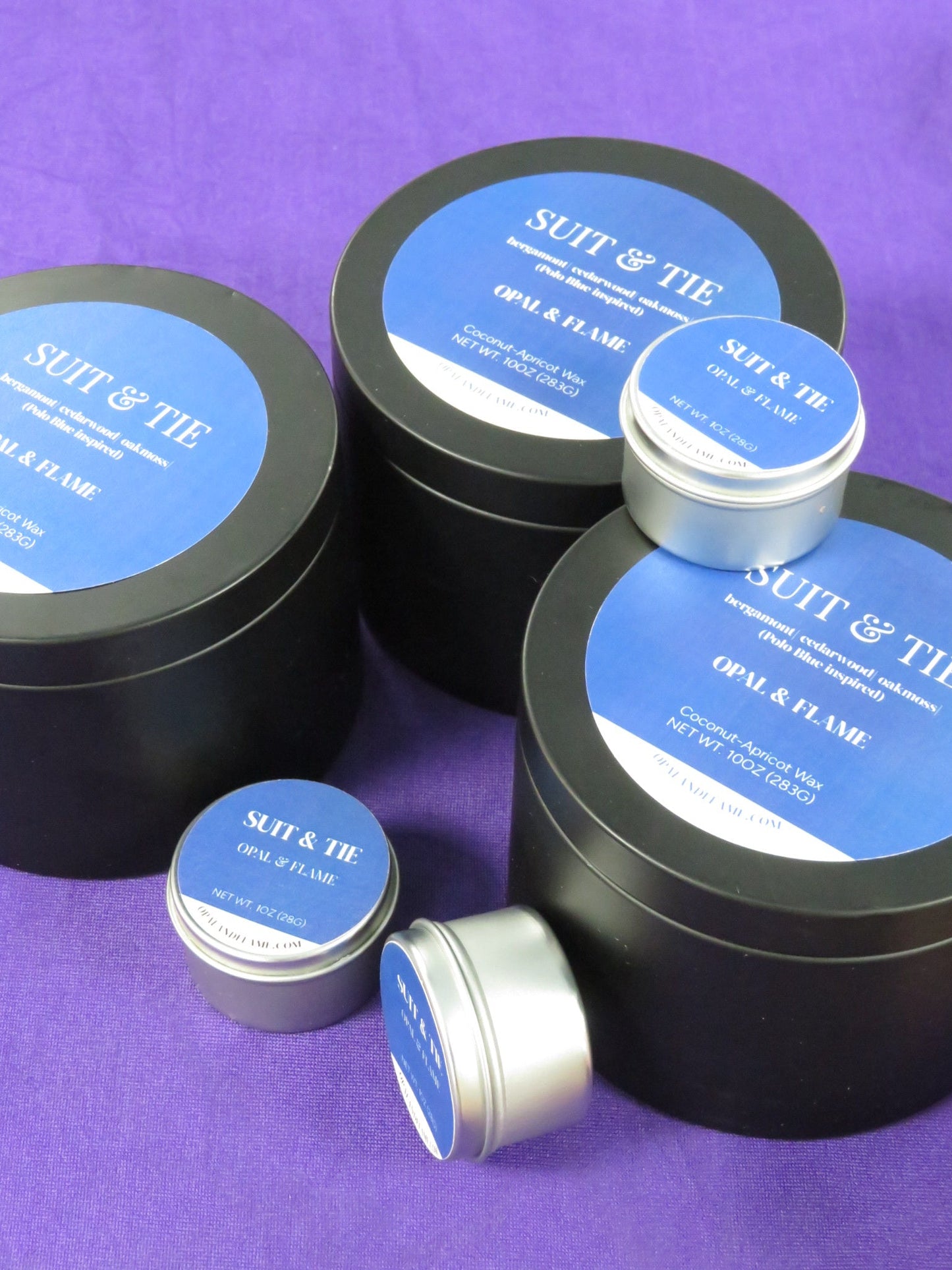 10 oz Mens Candle - Suit & tie - Opal & Flame