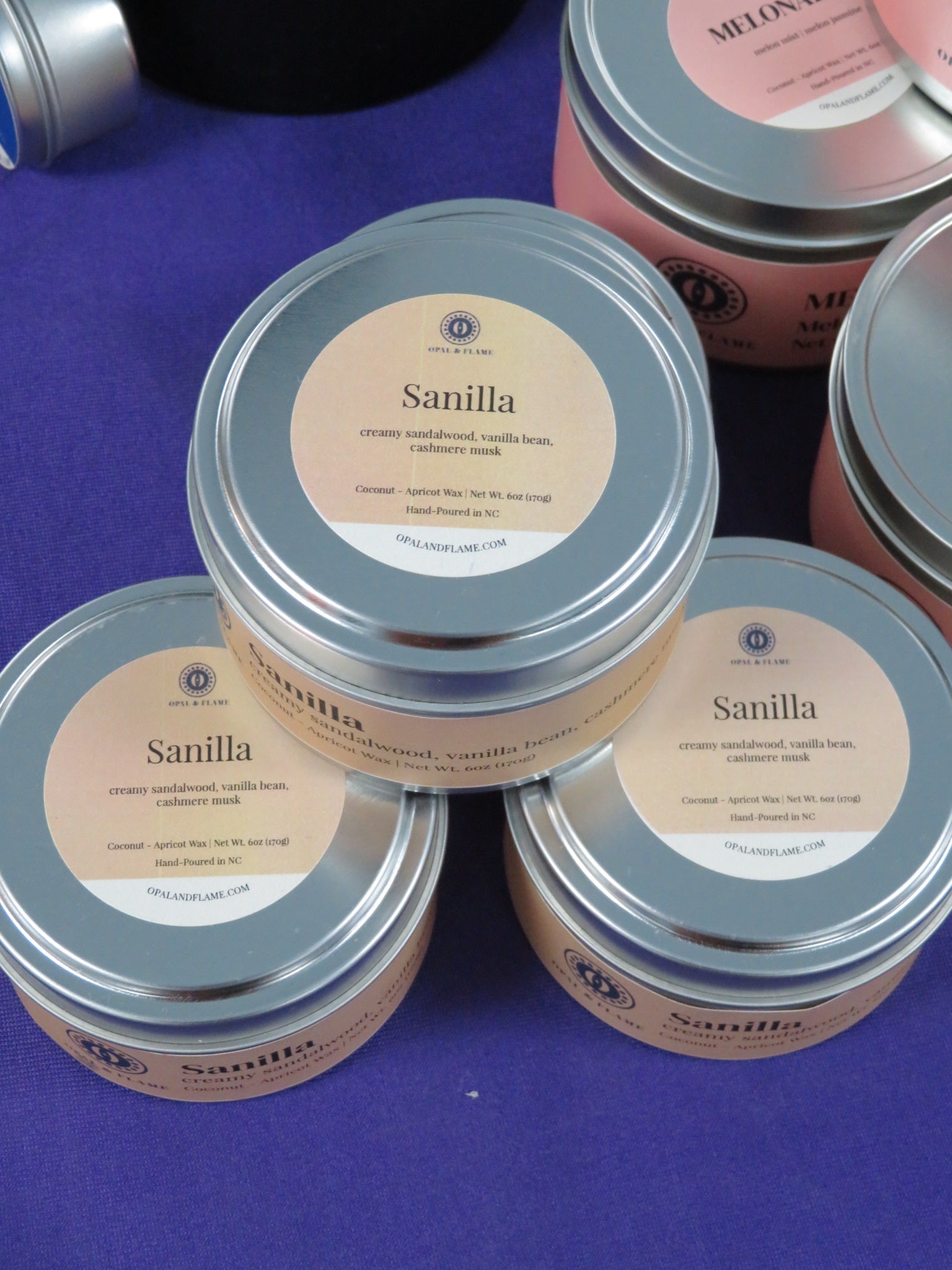 6 oz Candle Tins - Opal & Flame