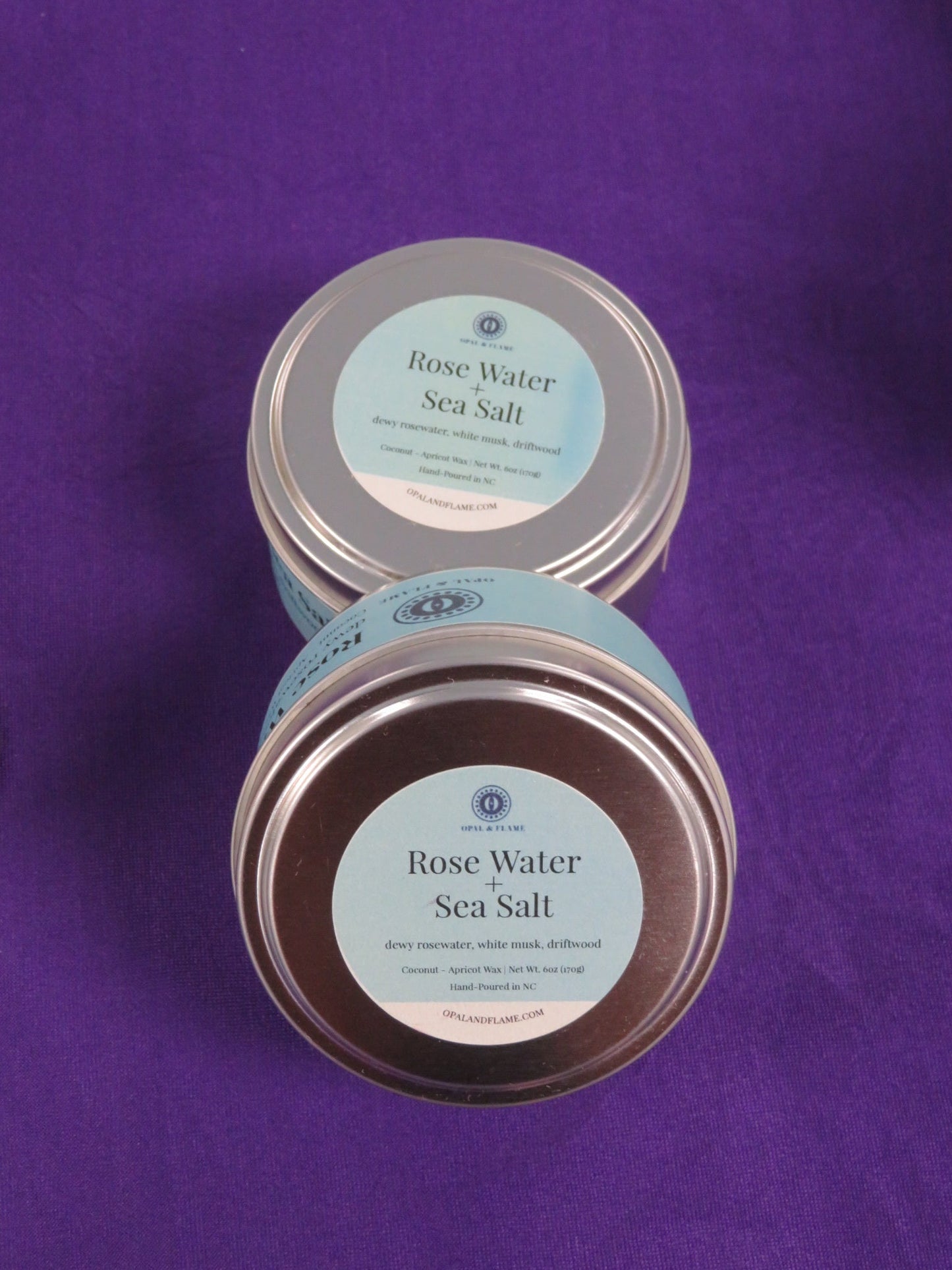 6 oz Candle Tins - Opal & Flame