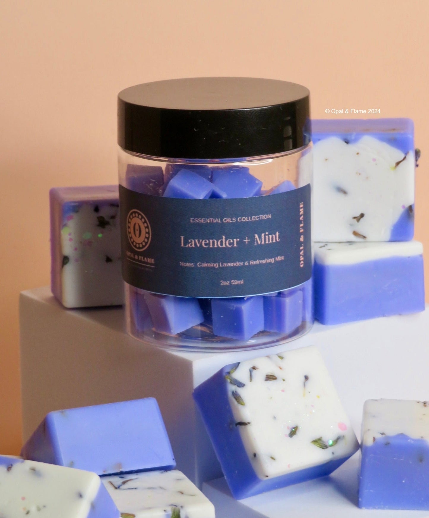 Lavender + Mint : Essential Oils Scented Collection - Opal & Flame