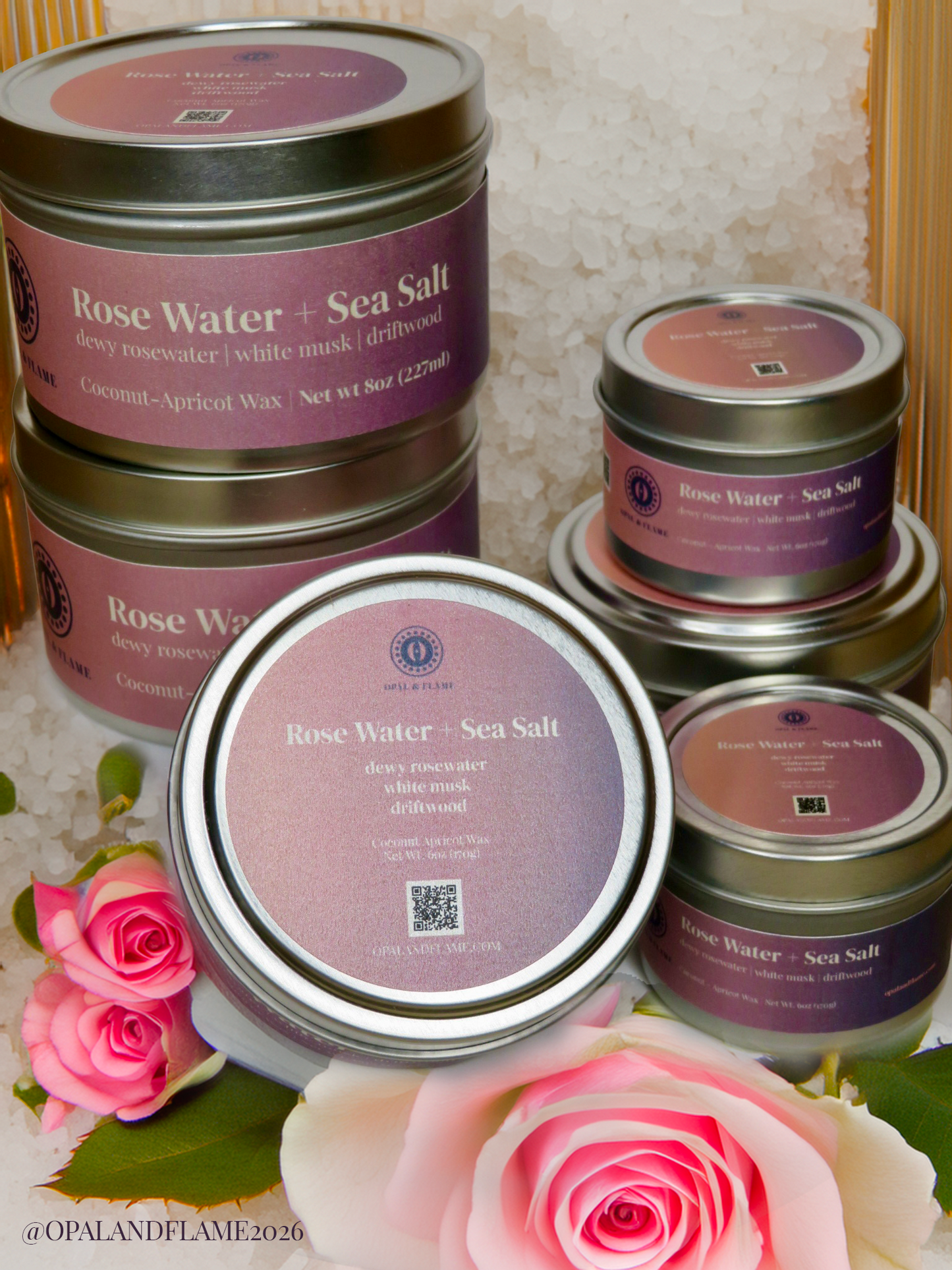 Rosewater & Sea Salt - Opal & Flame